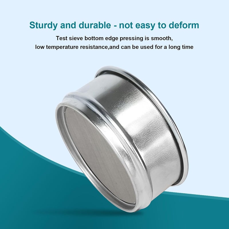 LVDALAB 304 Stainless Steel Mesh Lab Sieve, 300 Mesh (0.05mm) Aperture Test Sieve, 4inch(10cm) Diameter Economy Standard Analysis Sample Test Sieves for Industrial Laboratory Homes - Image 3